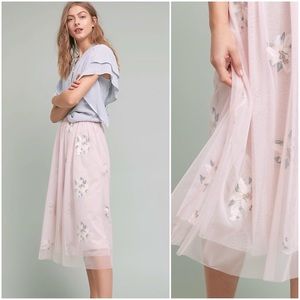 🆕 ERI + ALI Embroidered Tulle Midi Skirt